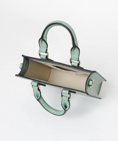 RODE SKO(ロデスコ)の「型押しミニトートバッグ(トートバッグ・レディース・ホワイト/グリーン・ONE)」の21枚目の写真