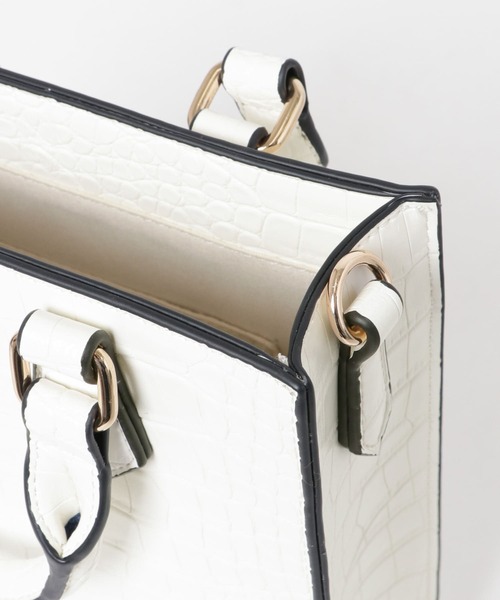 RODE SKO(ロデスコ)の「型押しミニトートバッグ(トートバッグ・レディース・ホワイト/グリーン・ONE)」の22枚目の写真