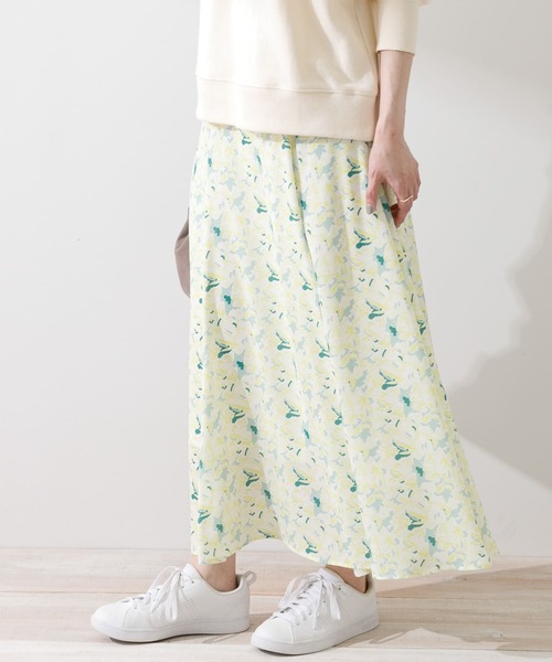 URBAN RESEARCH Sonny Label（アーバンリサーチサニーレーベル）の「ペイントフラワープリントスカート（スカート・レディース・イエロー系その他/ベージュ系その他・FREE）」の9枚目の写真