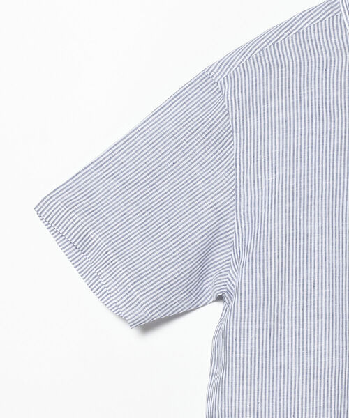 BROOKS BROTHERS（ブルックスブラザーズ）の「Brooks Brothers × BEAMS F / 別注 リネンストライプ プルオーバー ボタンダウン ショートスリーブシャツ（シャツ/ブラウス・メンズ・ネイビー/オレンジ/ケリー・SMALL/MEDIUM）」の10枚目の写真