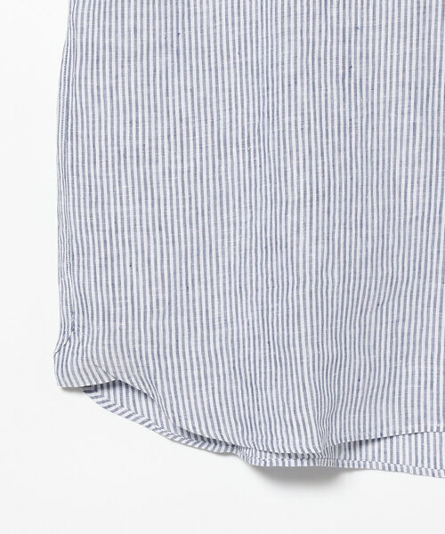 BROOKS BROTHERS（ブルックスブラザーズ）の「Brooks Brothers × BEAMS F / 別注 リネンストライプ プルオーバー ボタンダウン ショートスリーブシャツ（シャツ/ブラウス・メンズ・ネイビー/オレンジ/ケリー・SMALL/MEDIUM）」の11枚目の写真