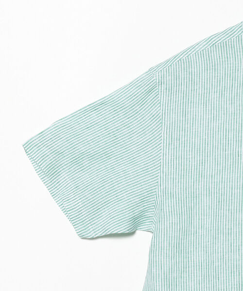 BROOKS BROTHERS（ブルックスブラザーズ）の「Brooks Brothers × BEAMS F / 別注 リネンストライプ プルオーバー ボタンダウン ショートスリーブシャツ（シャツ/ブラウス・メンズ・ネイビー/オレンジ/ケリー・SMALL/MEDIUM）」の15枚目の写真