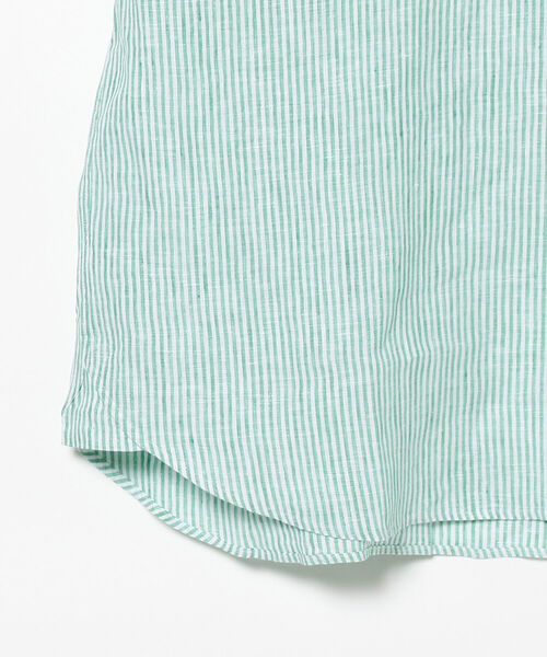 BROOKS BROTHERS（ブルックスブラザーズ）の「Brooks Brothers × BEAMS F / 別注 リネンストライプ プルオーバー ボタンダウン ショートスリーブシャツ（シャツ/ブラウス・メンズ・ネイビー/オレンジ/ケリー・SMALL/MEDIUM）」の16枚目の写真