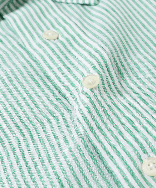 BROOKS BROTHERS（ブルックスブラザーズ）の「Brooks Brothers × BEAMS F / 別注 リネンストライプ プルオーバー ボタンダウン ショートスリーブシャツ（シャツ/ブラウス・メンズ・ネイビー/オレンジ/ケリー・SMALL/MEDIUM）」の18枚目の写真