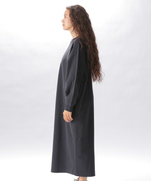 niko and...（ニコアンド）の「ヴィンテージライク袖ギャザーワンピース（ワンピース・レディース・ネイビー/イエロー/アイボリー・FREE）」の8枚目の写真