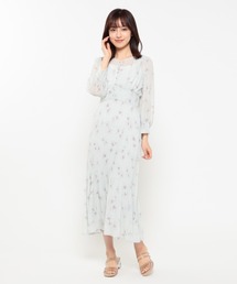 エッチングフラワーワンピース