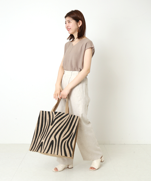 MAISON BENGAL/マイソンベンガル 】ジュートトートバッグ(ANIMAL