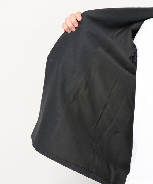 PORT BY ARK（ポートバイアーク）の「PORT BY ARK / ポートバイアーク：Double Breasted Jacket-Herringbone-：PO11-J002[COR]（テーラードジャケット・メンズ・ブラック・2/1）」の5枚目の写真