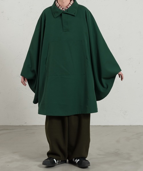 kutir（クティール）の「ビッグシルエットミリタリーポンチョ（ポンチョ・メンズ・ブラック/マスタード/グリーン・MEDIUM/LARGE）」の16枚目の写真