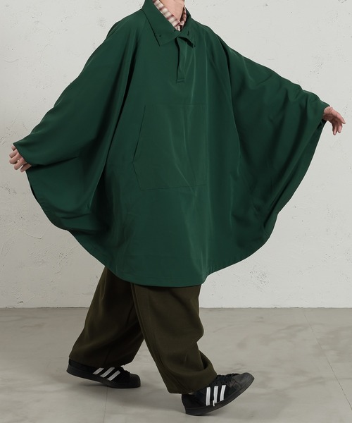 kutir（クティール）の「ビッグシルエットミリタリーポンチョ（ポンチョ・メンズ・ブラック/マスタード/グリーン・MEDIUM/LARGE）」の17枚目の写真