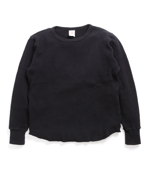 Denime(ドゥニーム)の「BIG WAFFLE CN LS/ビッグワッフルロンT(Tシャツ/カットソー・メンズ・オリーブ/ブラック/ホワイト・LARGE/MEDIUM/SMALL)」の1枚目の写真