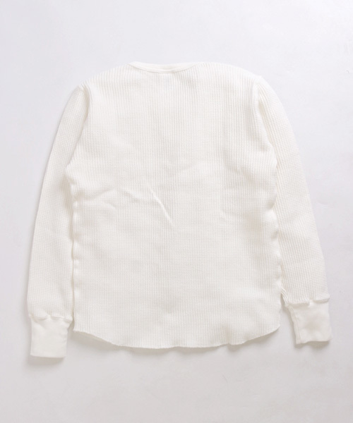 Denime(ドゥニーム)の「BIG WAFFLE CN LS/ビッグワッフルロンT(Tシャツ/カットソー・メンズ・オリーブ/ブラック/ホワイト・LARGE/MEDIUM/SMALL)」の9枚目の写真