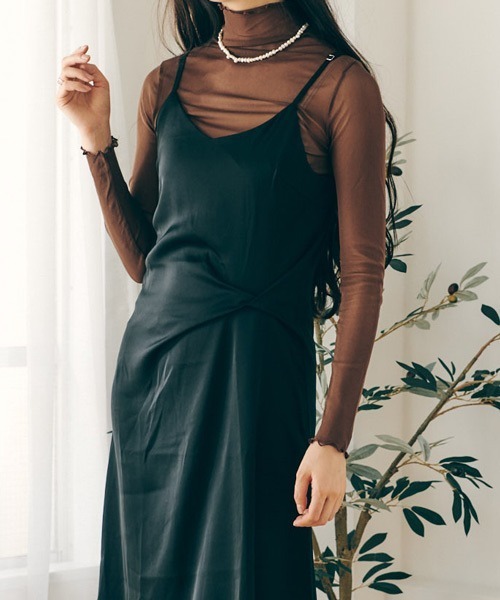 Lamoa（ラモア）の「Lamoa/ハイネック メローフリル シアー トップス（その他トップス・レディース・ホワイト/ブラック/グレー/ブラウン/アイボリー・FREE）」の10枚目の写真