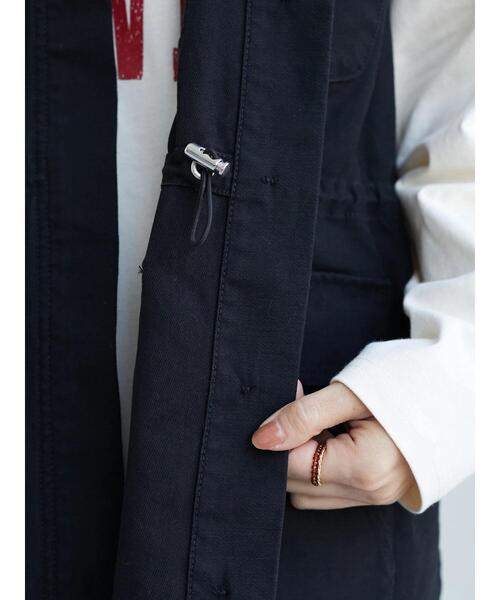 Sugar spoon（シュガースプーン）の「・SUGAR SPOON ミリタリーベスト（その他アウター・レディース・カーキ/ブラック・FREE）」の4枚目の写真