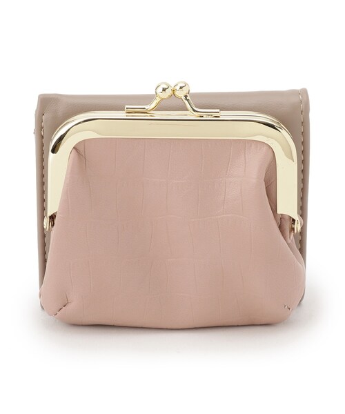 DRESKIP（ドレスキップ）の「◆がま口付き三つ折り財布（財布・レディース・ブラック/グレー系4/イエロー系4・00）」の2枚目の写真