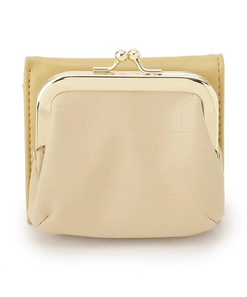 DRESKIP（ドレスキップ）の「◆がま口付き三つ折り財布（財布・レディース・ブラック/グレー系4/イエロー系4・00）」の4枚目の写真