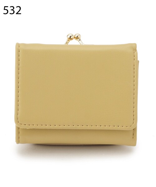 DRESKIP（ドレスキップ）の「◆がま口付き三つ折り財布（財布・レディース・ブラック/グレー系4/イエロー系4・00）」の14枚目の写真