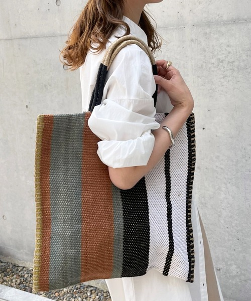 DISCOAT(ディスコート)の「【TARANGO/タランゴ】JUTE TOTE(トートバッグ・レディース・イエロー/ブラック/ブルー・FREE)」の22枚目の写真