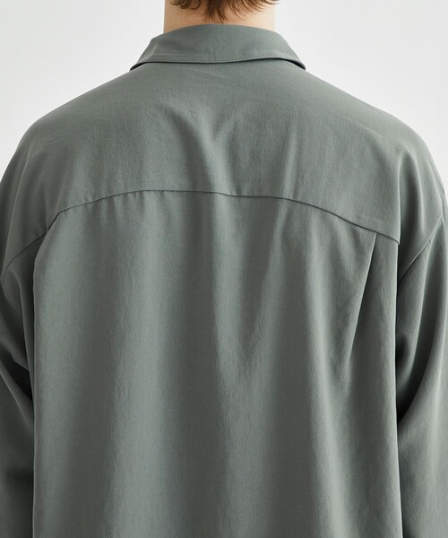 ATTACHMENT（アタッチメント）の「STUDIOUS別注 DROP SHOULDER REGULAR COLLAR L/S SH（シャツ/ブラウス・メンズ・ブラック/ダークグリーン/ライトグレー・1/2）」の13枚目の写真