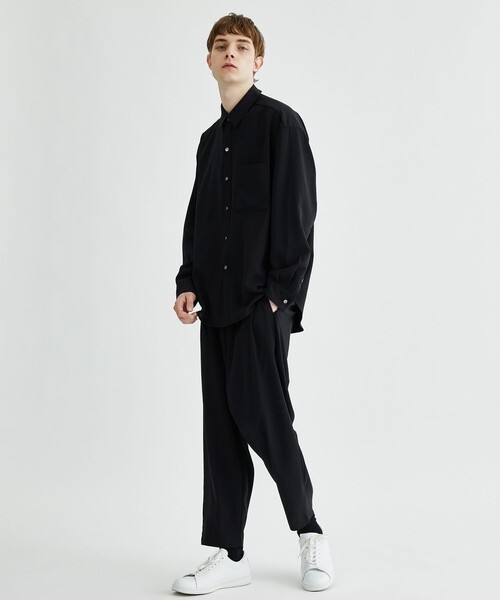 ATTACHMENT（アタッチメント）の「STUDIOUS別注 DROP SHOULDER REGULAR COLLAR L/S SH（シャツ/ブラウス・メンズ・ブラック/ダークグリーン/ライトグレー・1/2）」の15枚目の写真