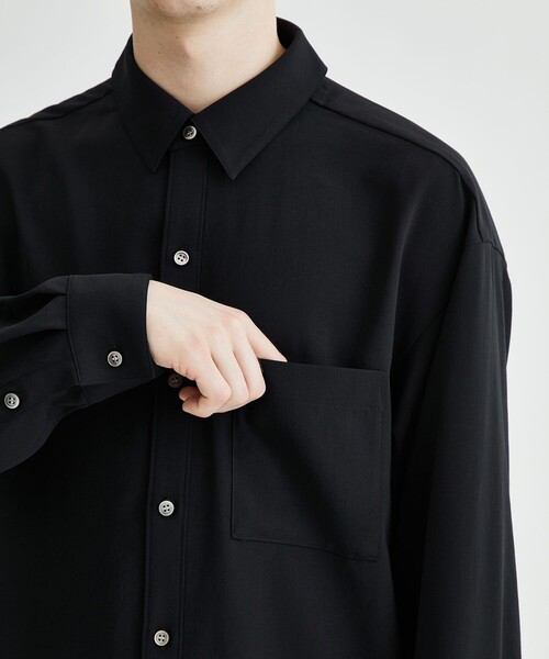ATTACHMENT（アタッチメント）の「STUDIOUS別注 DROP SHOULDER REGULAR COLLAR L/S SH（シャツ/ブラウス・メンズ・ブラック/ダークグリーン/ライトグレー・1/2）」の20枚目の写真
