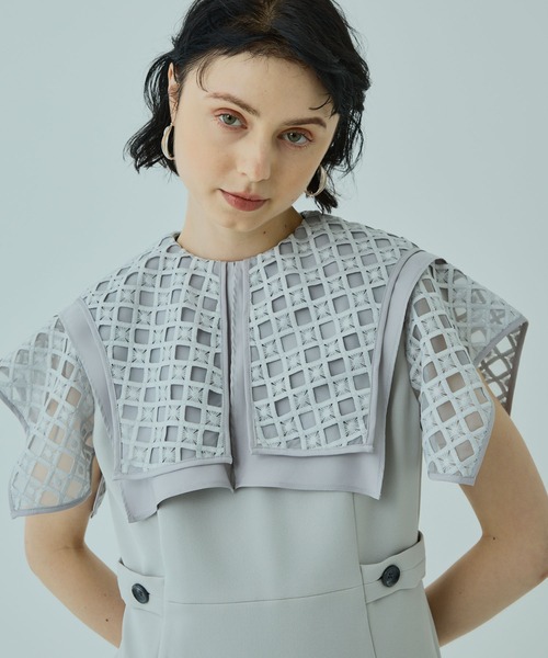 UNITED TOKYO（ユナイテッドトウキョウ）の「ラティスレースワンピース（ワンピース・レディース・グレー/ブラック・2/1）」の8枚目の写真