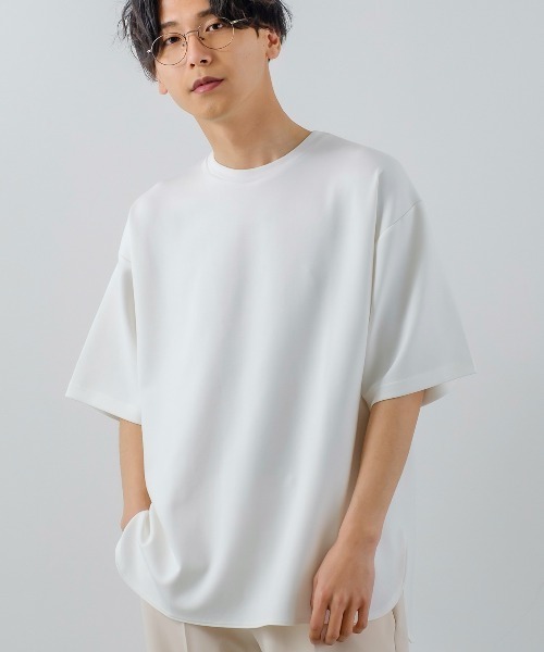 improves(インプローブス)の「ソフトタッチ ポンチ オーバーサイズ Tシャツ(Tシャツ/カットソー・メンズ・オフホワイト/ライトグレー/ダークグリーン/サンドベージュ/ブルーグレー・LARGE/MEDIUM)」の2枚目の写真