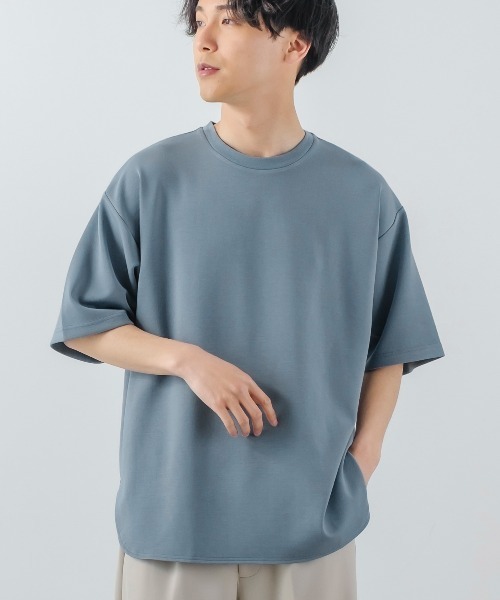 improves(インプローブス)の「ソフトタッチ ポンチ オーバーサイズ Tシャツ(Tシャツ/カットソー・メンズ・オフホワイト/ライトグレー/ダークグリーン/サンドベージュ/ブルーグレー・LARGE/MEDIUM)」の4枚目の写真