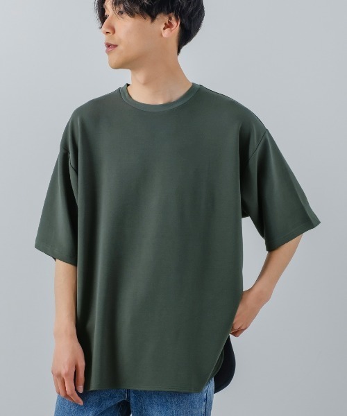 improves(インプローブス)の「ソフトタッチ ポンチ オーバーサイズ Tシャツ(Tシャツ/カットソー・メンズ・オフホワイト/ライトグレー/ダークグリーン/サンドベージュ/ブルーグレー・LARGE/MEDIUM)」の5枚目の写真