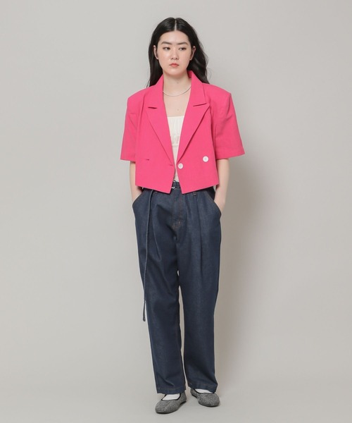 ALAND（エーランド）の「3.3Field Trip／ショルダーパッドジャケット 2295119（テーラードジャケット・レディース・ピンク/ベージュ・FREE）」の3枚目の写真
