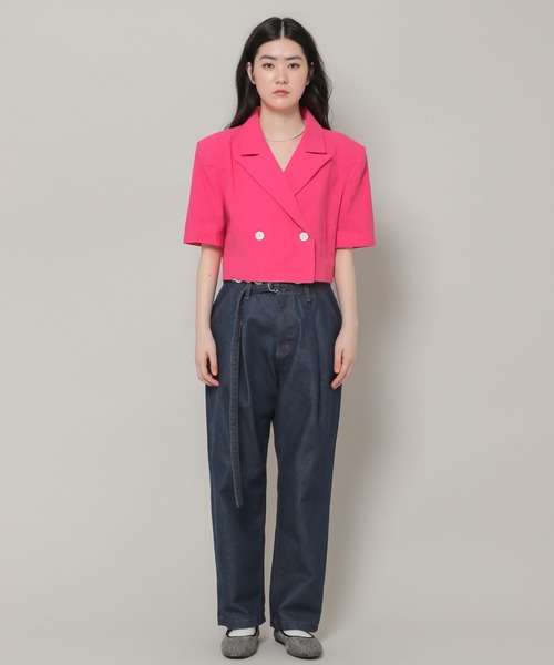 ALAND（エーランド）の「3.3Field Trip／ショルダーパッドジャケット 2295119（テーラードジャケット・レディース・ピンク/ベージュ・FREE）」の4枚目の写真