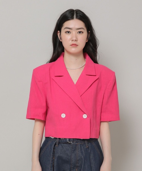 ALAND（エーランド）の「3.3Field Trip／ショルダーパッドジャケット 2295119（テーラードジャケット・レディース・ピンク/ベージュ・FREE）」の5枚目の写真