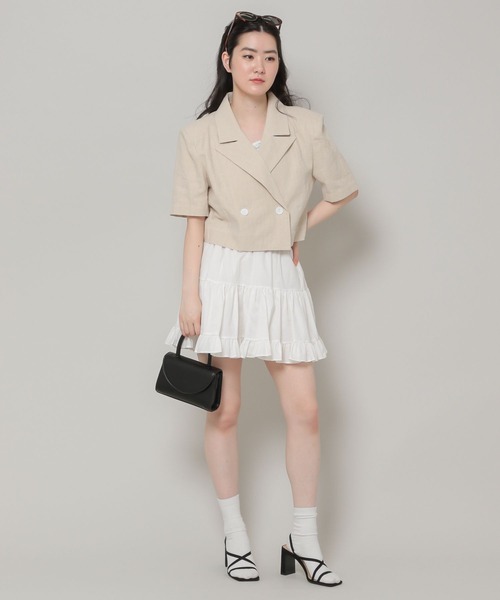 ALAND（エーランド）の「3.3Field Trip／ショルダーパッドジャケット 2295119（テーラードジャケット・レディース・ピンク/ベージュ・FREE）」の6枚目の写真