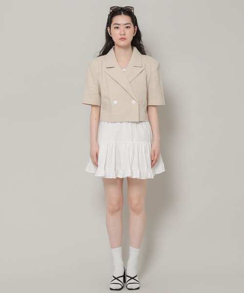 ALAND（エーランド）の「3.3Field Trip／ショルダーパッドジャケット 2295119（テーラードジャケット・レディース・ピンク/ベージュ・FREE）」の7枚目の写真