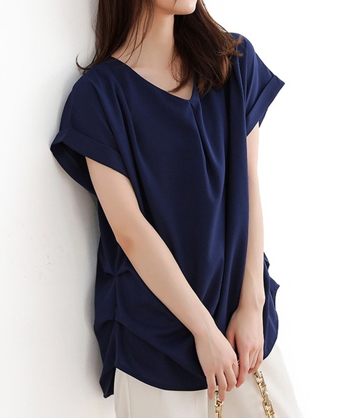 Amulet(アミュレット)の「バックプリーツチュニック(チュニック・レディース・ネイビー/オレンジ/グリーン・M/L)」の7枚目の写真