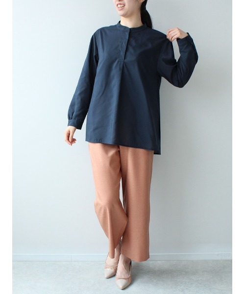 fleur by mint breeze(フルールバイミントブリーズ)の「【M~5L 大きいサイズ】スッキリ ワイド 麻調 クロプドパンツ(その他パンツ・レディース・オレンジ/ブラック/オフホワイト・5L/3L/4L/M/L/LL)」の13枚目の写真