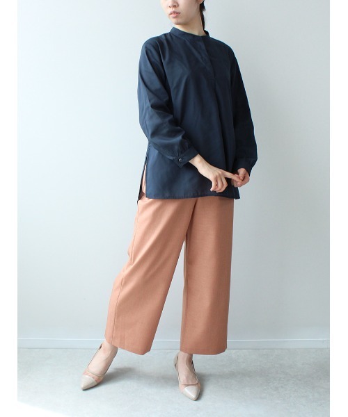 fleur by mint breeze(フルールバイミントブリーズ)の「【M~5L 大きいサイズ】スッキリ ワイド 麻調 クロプドパンツ(その他パンツ・レディース・オレンジ/ブラック/オフホワイト・5L/3L/4L/M/L/LL)」の14枚目の写真