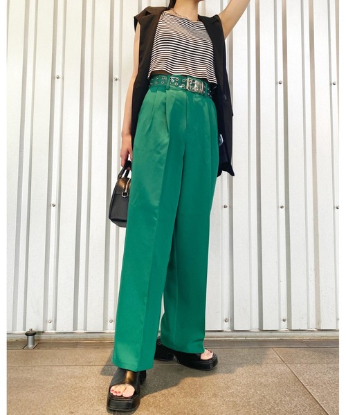 INGNI（イング）の「ハイウエストタック／パンツ（その他パンツ・レディース・ブラック/グリーン/アイボリー/モカ/ピンク/グレー・FREE）」の19枚目の写真