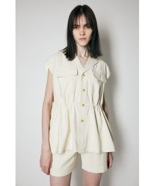 MOUSSY（マウジー）の「OPEN COLLAR SLEEVELESS シャツ（シャツ