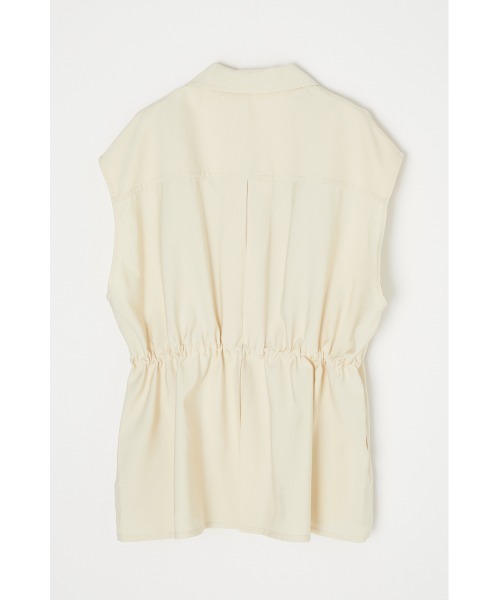 MOUSSY（マウジー）の「OPEN COLLAR SLEEVELESS シャツ（シャツ/ブラウス・レディース・ダークネイビー/ライトカーキ/キナリ・1/2）」の19枚目の写真