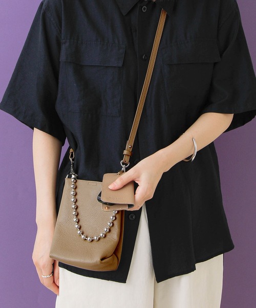 HIGHTIDE（ハイタイド）の「Grains de sable サーブル スマートキーケース キーリング キーホルダー 車 鍵入れ 二つ折り（キーケース/キーアクセサリー・レディース・ネイビー/グレー/キャメル・FREE）」の20枚目の写真