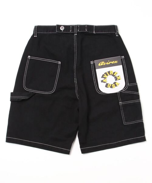 AVIREX（アヴィレックス）の「《直営店限定》PAINTER CIRCLE LOGO SHORTS / ペインター サークル ロゴ ショーツ  / AVIREX / アヴィレックス（その他パンツ・メンズ・ブラック/ブルー/グリーン・MEDIUM/LARGE）」の4枚目の写真