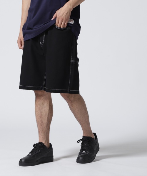 AVIREX（アヴィレックス）の「《直営店限定》PAINTER CIRCLE LOGO SHORTS / ペインター サークル ロゴ ショーツ  / AVIREX / アヴィレックス（その他パンツ・メンズ・ブラック/ブルー/グリーン・MEDIUM/LARGE）」の2枚目の写真