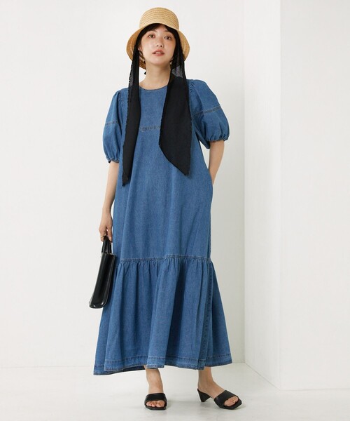 デニムパフスリーブワンピース ワンピース Freak S Freak S ワンピース ドレス ワンピース Store フリークスストア のファッション
