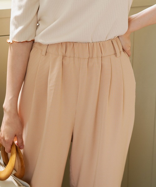 Crisp（クリスプ）の「チェックイージーパンツ（その他パンツ・レディース・ベージュ/グリーン・FREE）」の9枚目の写真