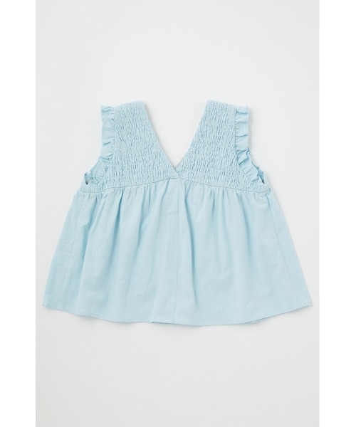 MOUSSY(マウジー)の「SHIRRING GATHER トップス(シャツ/ブラウス・レディース・ブラック/オフホワイト/ライトブルー・FREE)」の9枚目の写真