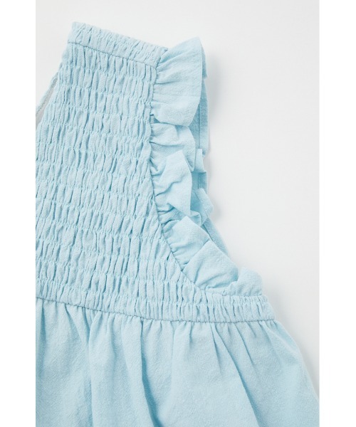 MOUSSY(マウジー)の「SHIRRING GATHER トップス(シャツ/ブラウス・レディース・ブラック/オフホワイト/ライトブルー・FREE)」の8枚目の写真