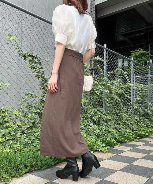 MAJESTIC LEGON（マジェスティックレゴン）の「Ladyスリットプリーツスカート（スカート・レディース・ブラウン/グレー/ブラック・MEDIUM）」の16枚目の写真