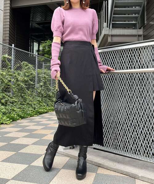 MAJESTIC LEGON（マジェスティックレゴン）の「Ladyスリットプリーツスカート（スカート・レディース・ブラウン/グレー/ブラック・MEDIUM）」の22枚目の写真