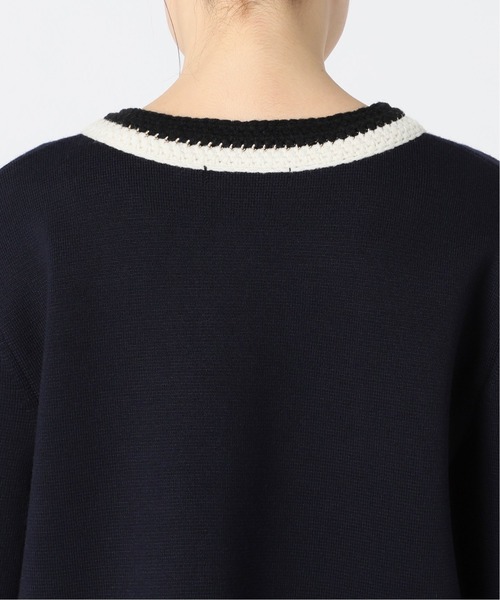 Noble（ノーブル）の「配色トリミングミラノリブショートジャケット